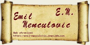Emil Menčulović vizit kartica